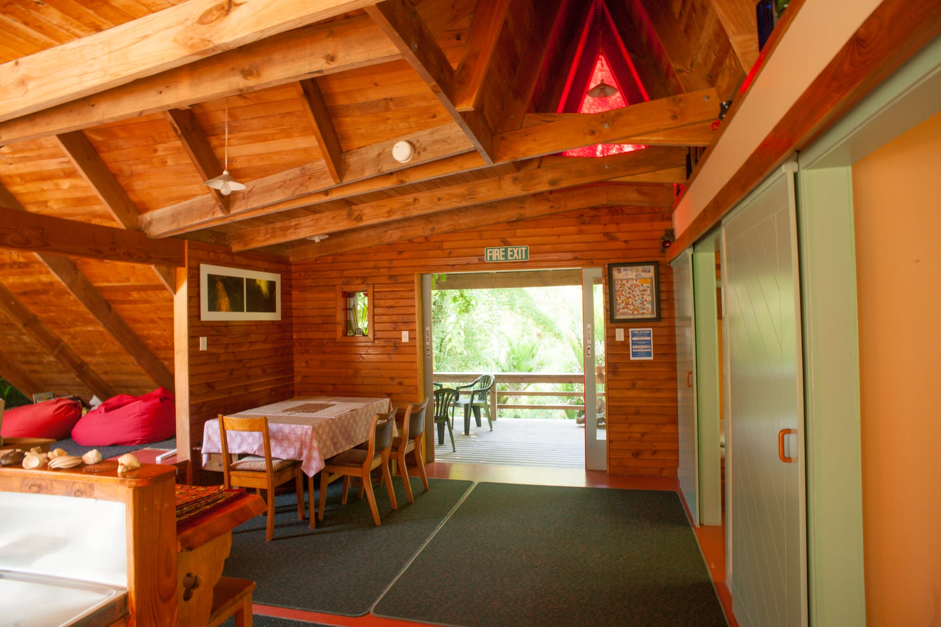 Lodge interior looking north