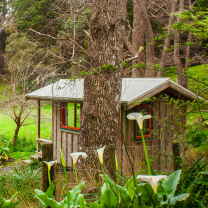 The Brook Cabin is adjacent the the camping ground at The Tree House